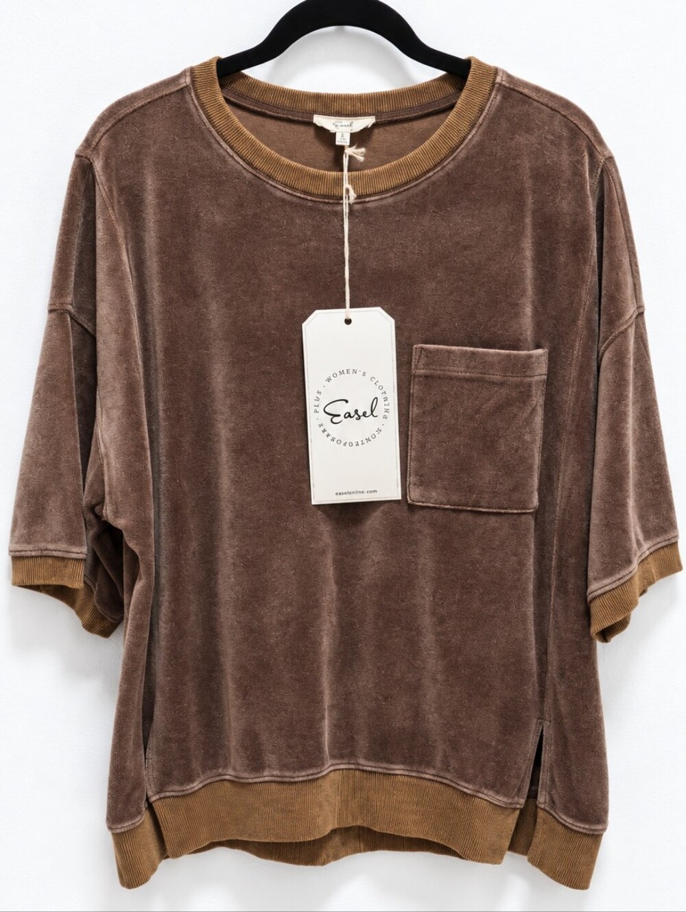 Easel Mineral Wash Oversized Pocket Top – Size Small NWT